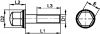 Hexagonal head hygienic screw - nbr gasket - stainless steel a4 (Schema)