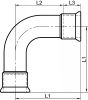Coude 90° 1,5D Femelle / Femelle à sertir - Schéma