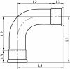 Coude 90° 1,5D Femelle / Femelle à sertir - Schéma