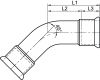 Coude 45° 1,5D Femelle / Femelle à sertir - Schéma