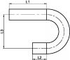 Coude 180° Femelle / Femelle à sertir - Schéma