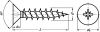 Cross recessed countersunk head chipboard screw - stainless steel a4 inox a4 (Schema)