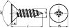 Vis à tôle tête fraisée cruciforme 