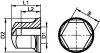 écrou hexagonal borgne hygiénique (Diagrama)