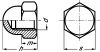 Ecrou hexagonal borgne selon din inox a4 - din 1587 (Schéma)