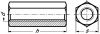 Hexagon nut - stainless steel a4 - din 6334 inox a4 - din 6334 (Schema)