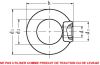 Ecrou à anneau inox a4 - din 582 (Schéma)