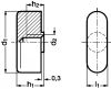 Butterfly nut - stainless steel a4 inox a4 (Schema)