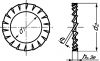 Rondelle à dentures extérieures chevauchantes az inox a4 - din 6798 a - nfe 27-624 (Diagrama)