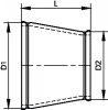 Réduction concentrique ISO rainurée - Schéma