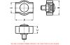 Simple flat wire rop clip - stainless steel a4 (Schema)