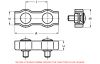 Serre-câble plat deux boulons - inox a4 (Diagrama)