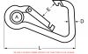 Mousqueton à oeil asymétrique - inox a4 (Diagrama)