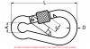 Mousqueton à vis de sécurité - inox a4 (Diagrama)