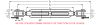 Tendeur à 2 chapes fixes - inox a4 (Diagrama)