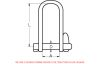 Key  pin  shackle - stainless steel (Schema)