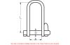 Manille droite longue rapide - inox a4 (Diagrama)