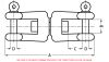 Emerillon avec deux manilles - inox a4 (Diagrama)