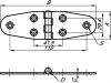 Hinge for marine application - stainless steel 316 inox 316 (Schema)