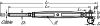 Short fixed jaw and wire rope terminal welded form - stainless steel a4 inox a4 (Schema)