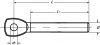 Embout fileté à oeil - pas à droite inox a4 (Diagrama)