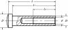 Embout taraudé à tête cylindrique bombée inox a4 (Diagrama)