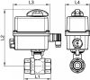Vanne 2 pi&egrave;ces F/F avec actionneur &eacute;lectrique IP68 - Sch&eacute;ma