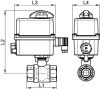 Vanne 2 pi&egrave;ces F/F avec actionneur &eacute;lectrique IP68 - Sch&eacute;ma