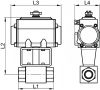 Vanne HP 2 voies F/F - vérin pneumatique inox - Schéma