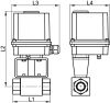 Vanne HP 2 voies F/F - actionneur électrique IP65 - Schéma