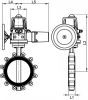 Butterfly valve with cast iron body and stainless steel butterfly - silicone gasket (58454) with failsafe ip68 electric actuator (50845) (Schema #3)