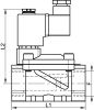 Electrovanne à membrane assistée, NF - Schéma