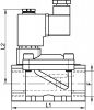 Electrovanne ATEX à membrane assistée, NF - Schéma