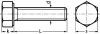 VIS A TETE HEXAGONALE ENTIEREMENT FILETEE - INOX A4-80 - DIN 933 - ISO 4017 | Schéma