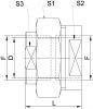 Schéma raccord union femelle / femelle DN25 au DN100