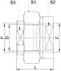 Schéma raccord union femelle / femelle DN25 au DN100