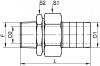 Raccord union mâle cannelé DN8 au DN50 - Schéma