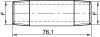 Mamelon NPT - Longueur 76,1 mm - Schéma