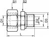 Adaptateur mâle orientable - Schéma