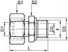 Adaptateur mâle orientable DKO - Schéma