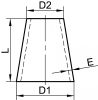 Réduction concentrique ISO roulé soudé - Schéma