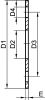 Joint bride type FF - PTFE - Sch&eacute;ma