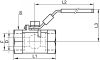 Vanne monobloc femelle / femelle Gaz - Schéma