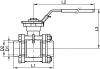 Vanne 5 pi&egrave;ces &agrave; souder BW avec platine ISO - Sch&eacute;ma
