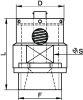 Soupape pression et d&eacute;pression m&acirc;le GAZ - sch&eacute;ma