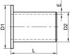 Collet "stub end" court, Schedule 10S type A - Schéma