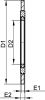 Spiral gasket for flat face flange - class 300 - protected steel / stainless steel 316l / graphite protected steel / stainless steel 316l / graphite (Schema)