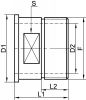 Adaptateur douille SMS / filetage BSPP - Schéma