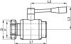 Vanne à boule 2 voies bout fileté / douille - Schéma