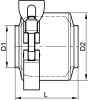 Clapet anti-retour bouts lisses - Joints EPDM - Schéma